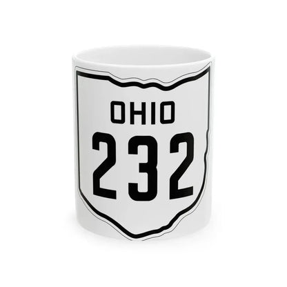 OH-232 1927 (Ohio) (Road Sign) White Coffee Mug 11oz - Go Mug Yourself