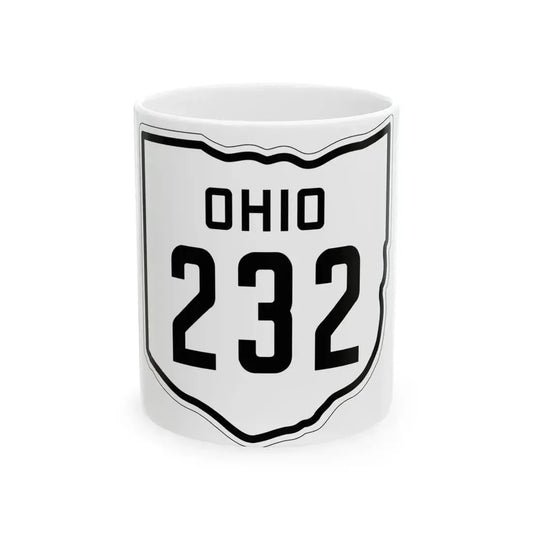 OH-232 1927 (Ohio) (Road Sign) White Coffee Mug 11oz - Go Mug Yourself