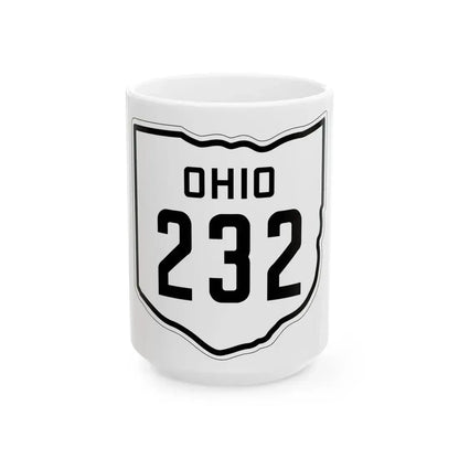 OH-232 1927 (Ohio) (Road Sign) White Coffee Mug 15oz - Go Mug Yourself