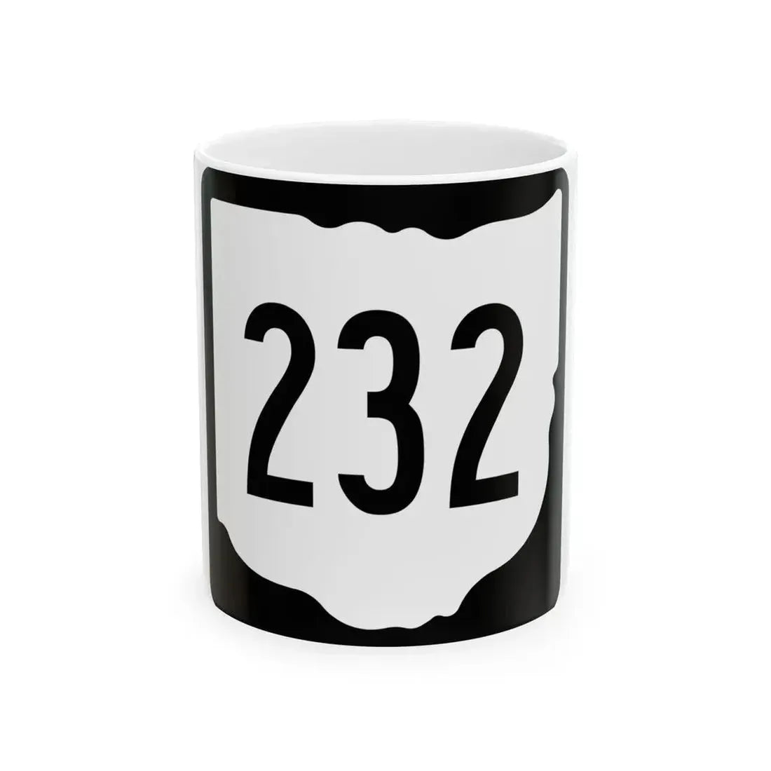OH-232 1967 (Ohio) (Road Sign) White Coffee Mug 11oz - Go Mug Yourself