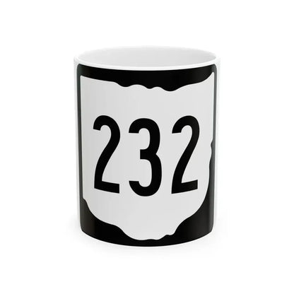 OH-232 1967 (Ohio) (Road Sign) White Coffee Mug 11oz - Go Mug Yourself