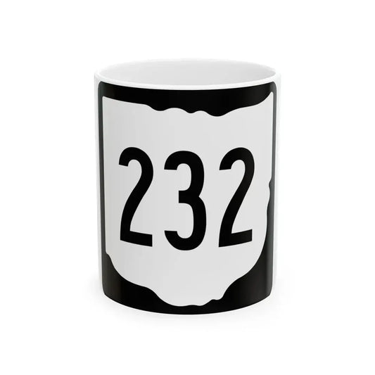 OH-232 1967 (Ohio) (Road Sign) White Coffee Mug 11oz - Go Mug Yourself