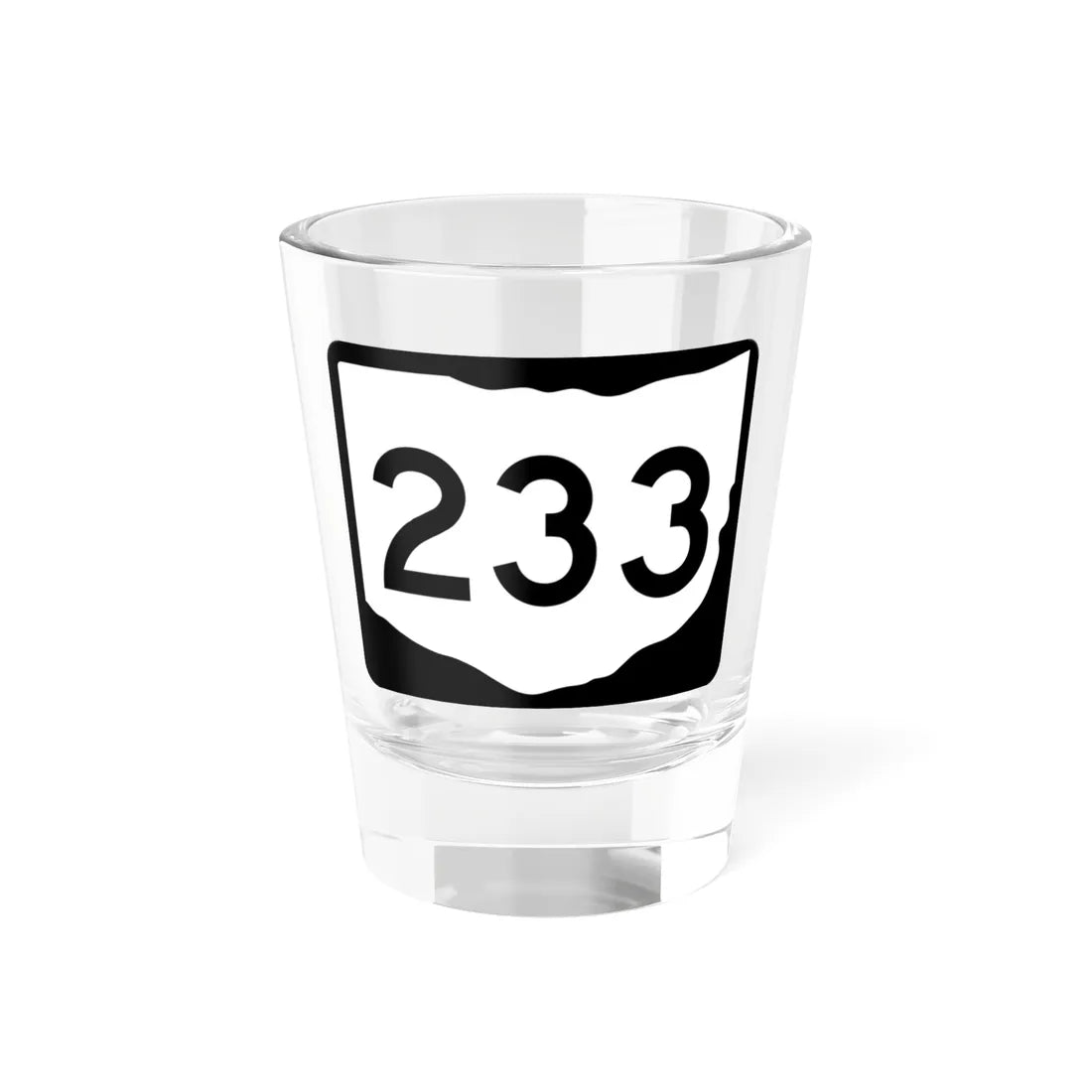 OH-233 (Ohio) (Road Sign) Shot Glass 1.5oz 1.5oz - Go Mug Yourself