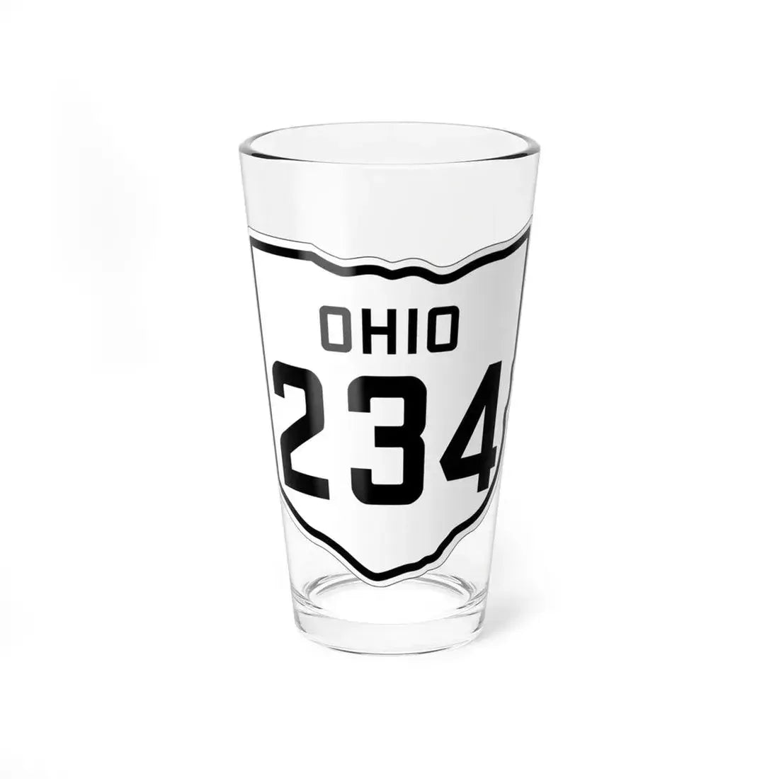 OH-234 1927 (Ohio) (Road Sign) Pint Glass 16oz 16oz - Go Mug Yourself