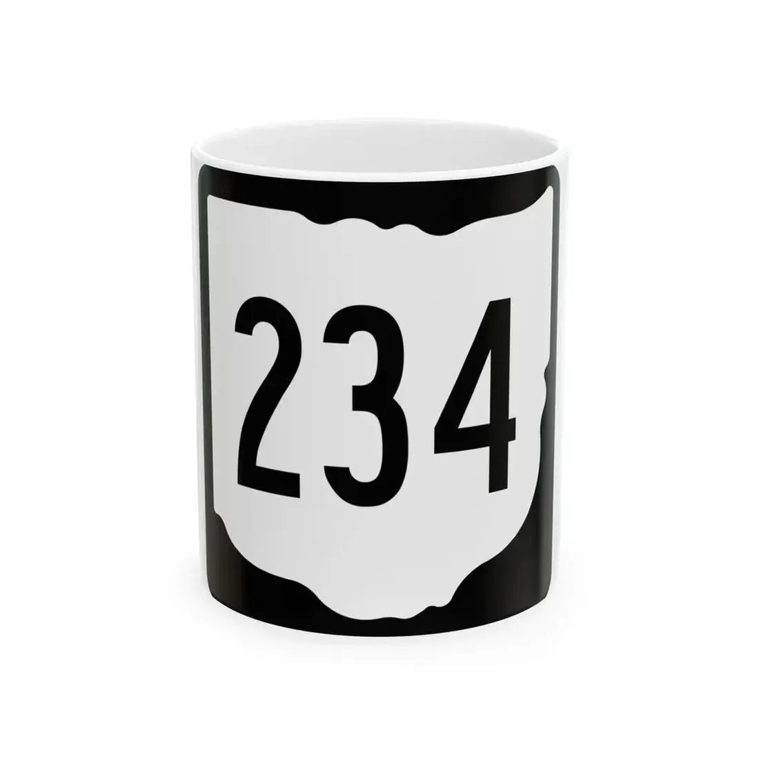 OH-234 1967 (Ohio) (Road Sign) White Coffee Mug 11oz - Go Mug Yourself