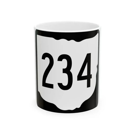 OH-234 1967 (Ohio) (Road Sign) White Coffee Mug 11oz - Go Mug Yourself