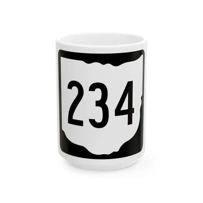 OH-234 1967 (Ohio) (Road Sign) White Coffee Mug 15oz - Go Mug Yourself
