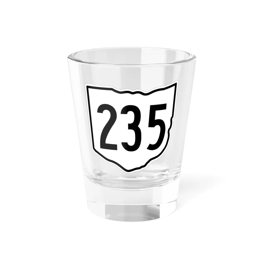 OH-235 1960 (Ohio) (Road Sign) Shot Glass 1.5oz 1.5oz - Go Mug Yourself