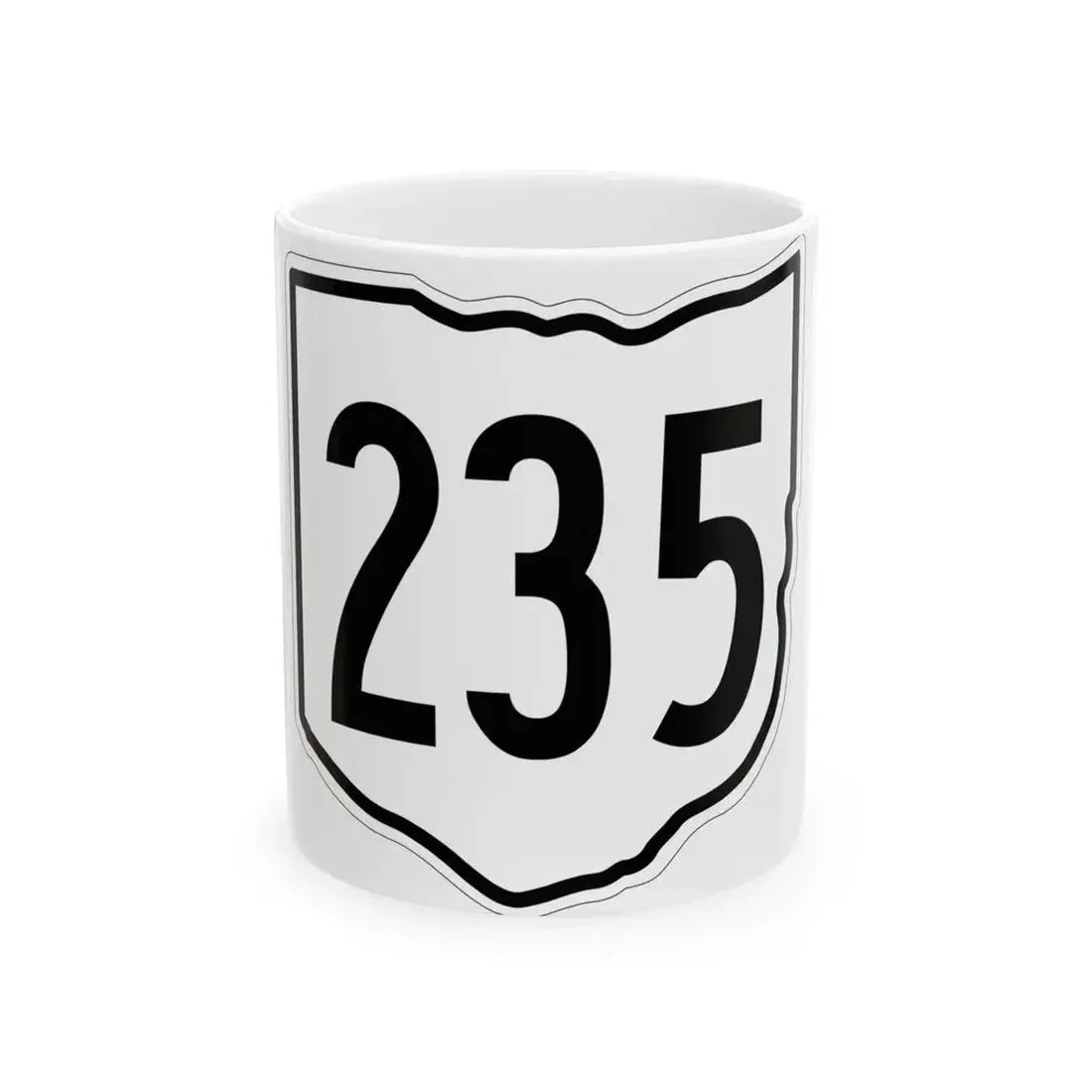 OH-235 1960 (Ohio) (Road Sign) White Coffee Mug 11oz - Go Mug Yourself