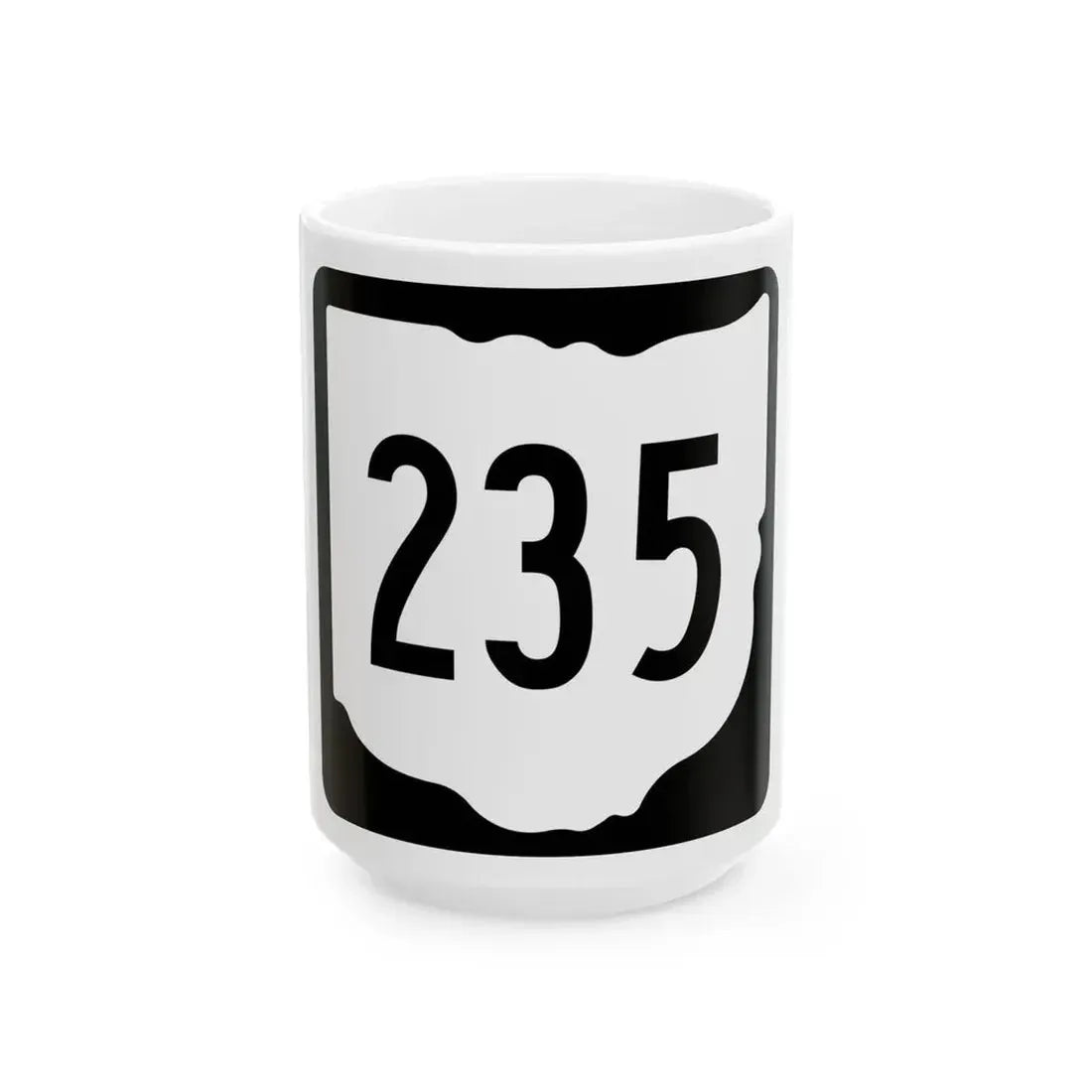 OH-235 1967 (Ohio) (Road Sign) White Coffee Mug 15oz - Go Mug Yourself