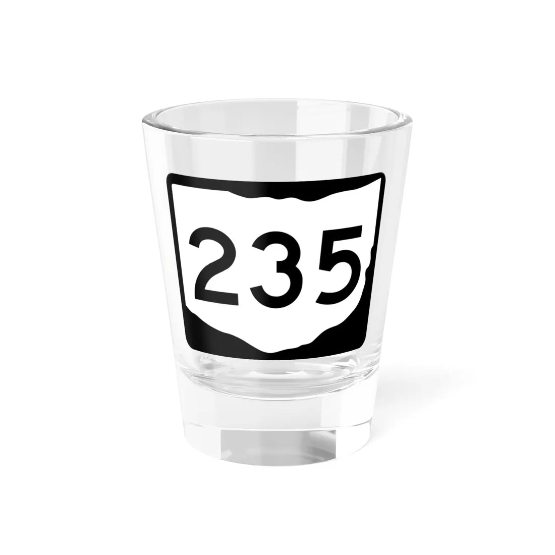 OH-235 (Ohio) (Road Sign) Shot Glass 1.5oz 1.5oz - Go Mug Yourself