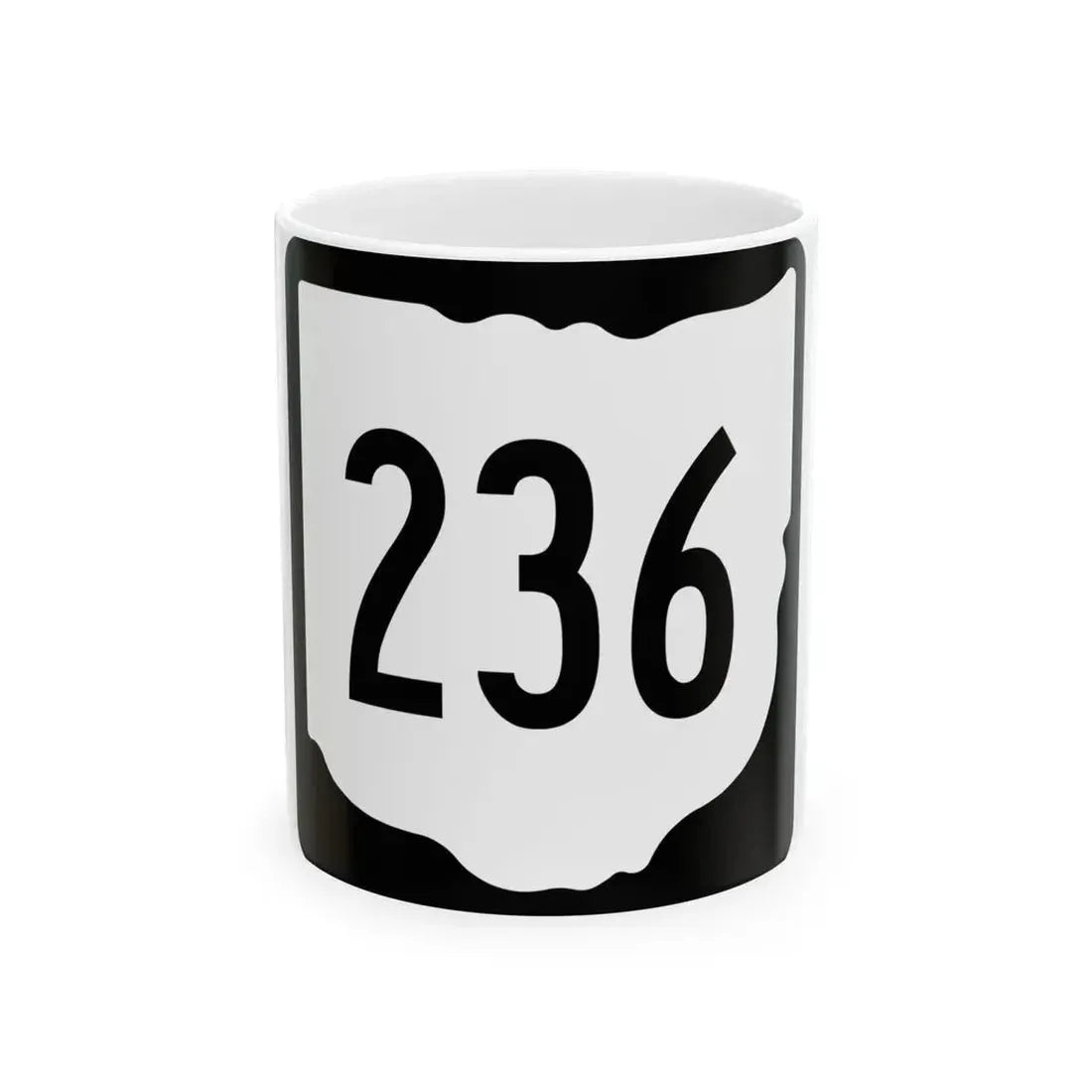 OH-236 1967 (Ohio) (Road Sign) White Coffee Mug 11oz - Go Mug Yourself