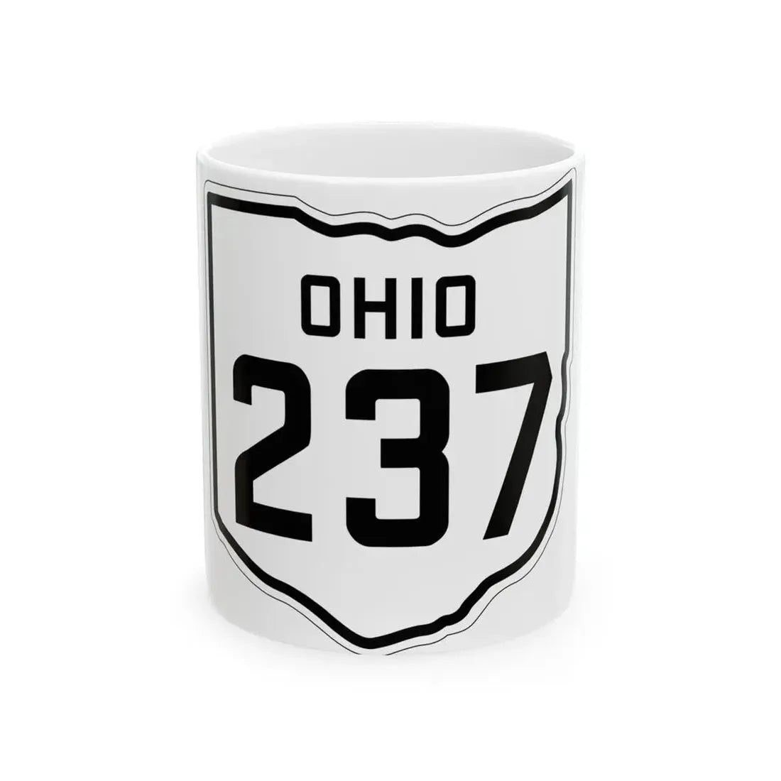 OH-237 1927 (Ohio) (Road Sign) White Coffee Mug 11oz - Go Mug Yourself