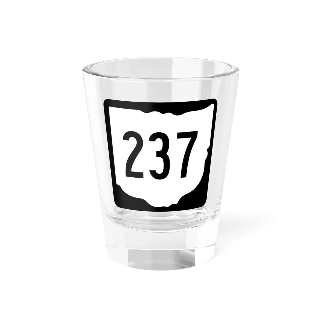 OH-237 1967 (Ohio) (Road Sign) Shot Glass 1.5oz 1.5oz - Go Mug Yourself
