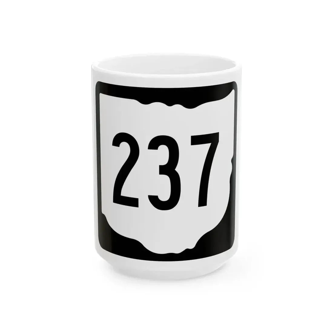 OH-237 1967 (Ohio) (Road Sign) White Coffee Mug 15oz - Go Mug Yourself