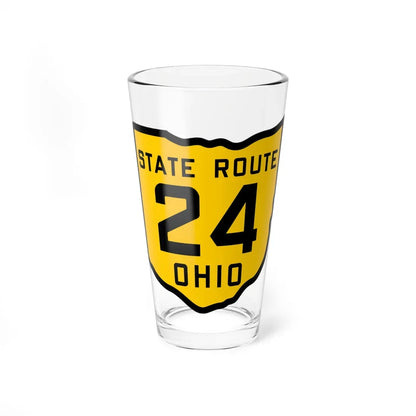 OH-24 1920 (Ohio) (Road Sign) Pint Glass 16oz 16oz - Go Mug Yourself