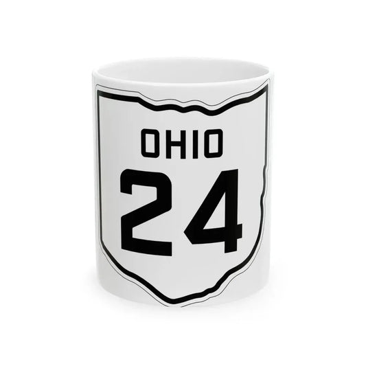 OH-24 1927 (Ohio) (Road Sign) White Coffee Mug 11oz - Go Mug Yourself