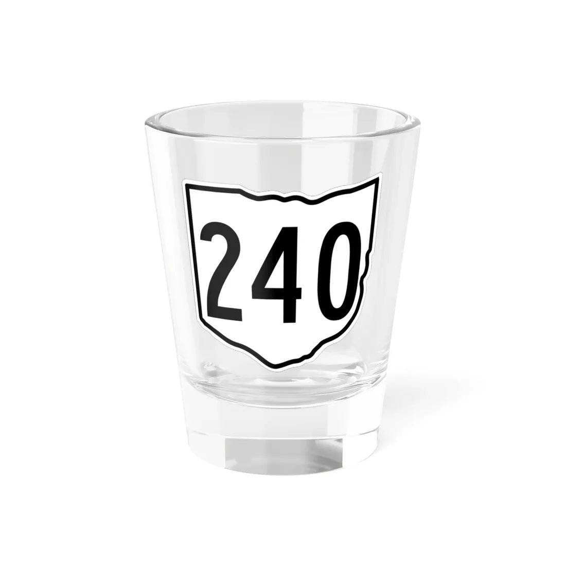 OH-240 1960 (Ohio) (Road Sign) Shot Glass 1.5oz 1.5oz - Go Mug Yourself