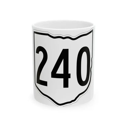 OH-240 1960 (Ohio) (Road Sign) White Coffee Mug 11oz - Go Mug Yourself