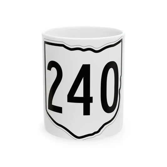 OH-240 1960 (Ohio) (Road Sign) White Coffee Mug 11oz - Go Mug Yourself