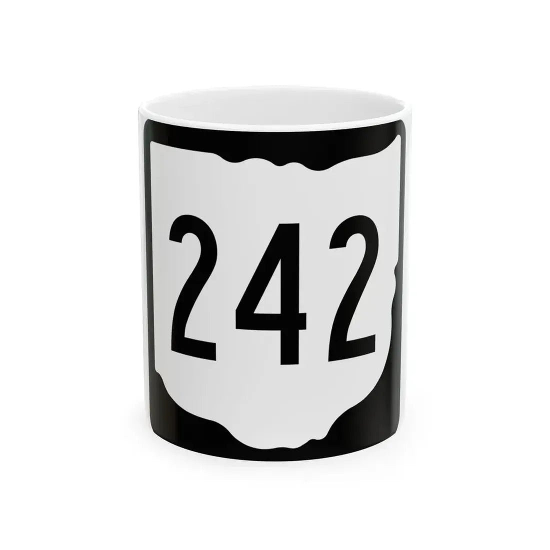 OH-242 1967 (Ohio) (Road Sign) White Coffee Mug 11oz - Go Mug Yourself
