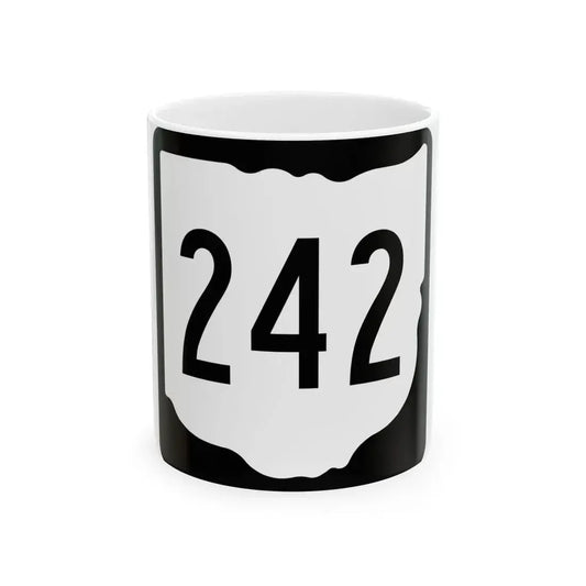 OH-242 1967 (Ohio) (Road Sign) White Coffee Mug 11oz - Go Mug Yourself