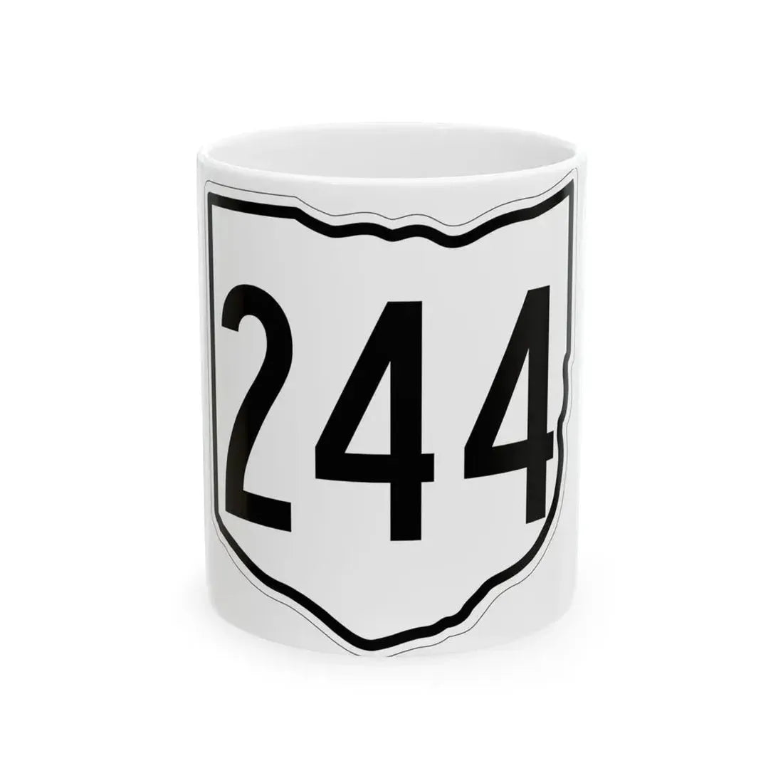 OH-244 1960 (Ohio) (Road Sign) White Coffee Mug 11oz - Go Mug Yourself