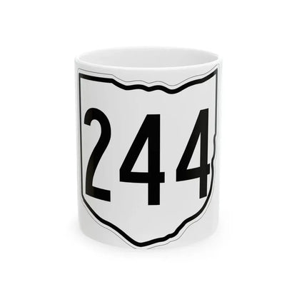 OH-244 1960 (Ohio) (Road Sign) White Coffee Mug 11oz - Go Mug Yourself