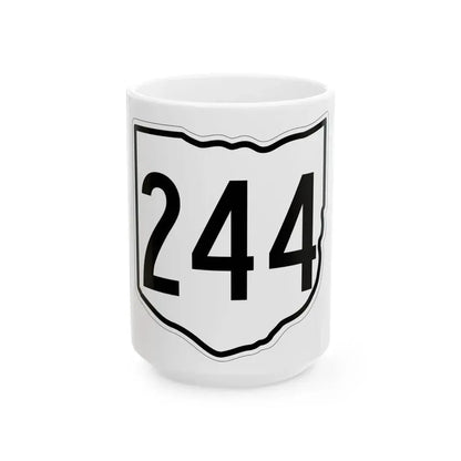 OH-244 1960 (Ohio) (Road Sign) White Coffee Mug 15oz - Go Mug Yourself