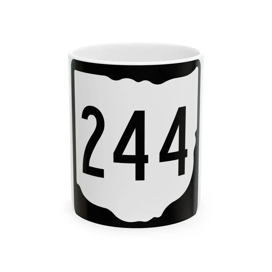 OH-244 1967 (Ohio) (Road Sign) White Coffee Mug 11oz - Go Mug Yourself