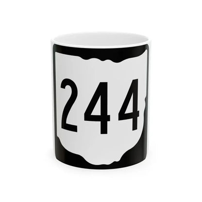 OH-244 1967 (Ohio) (Road Sign) White Coffee Mug 11oz - Go Mug Yourself