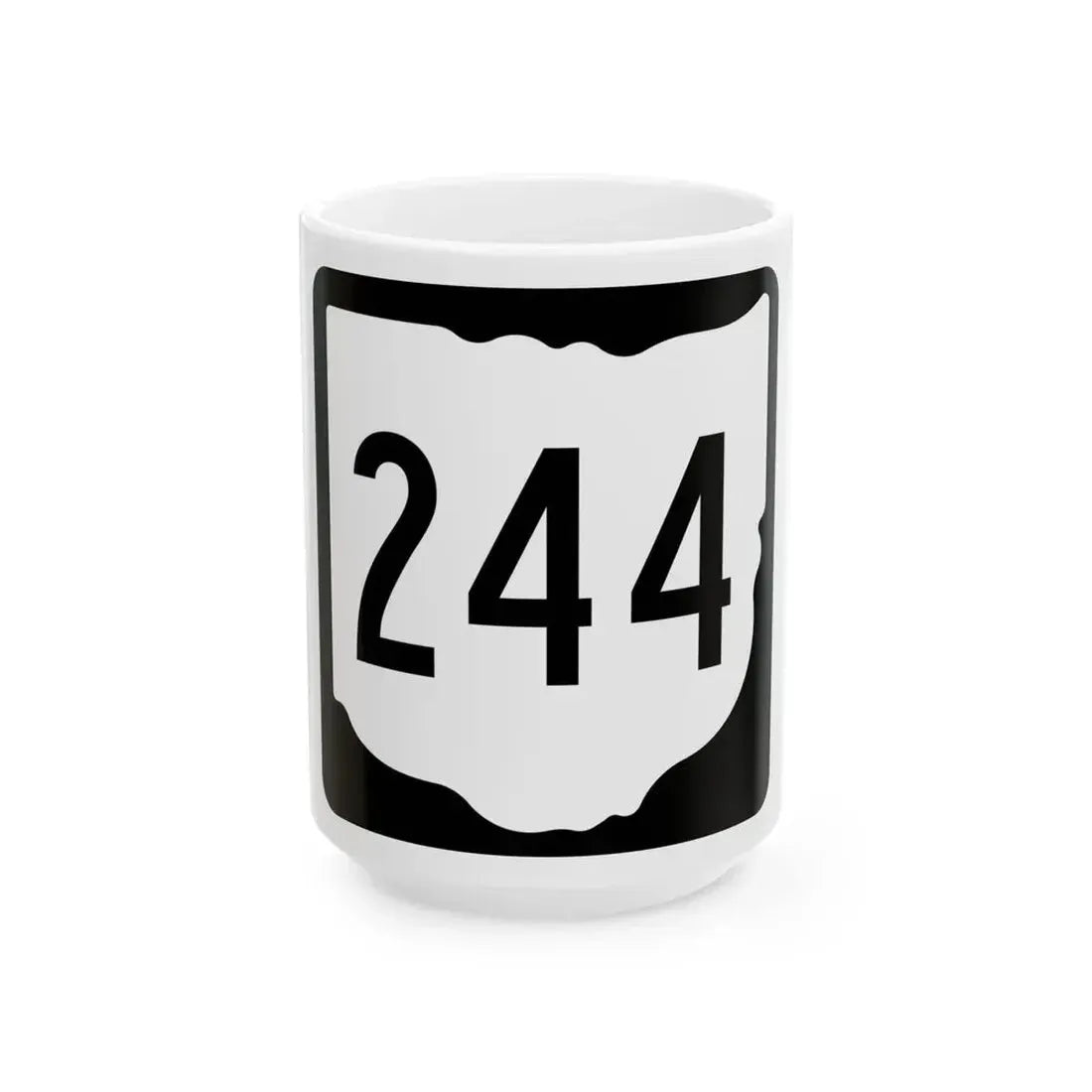 OH-244 1967 (Ohio) (Road Sign) White Coffee Mug 15oz - Go Mug Yourself