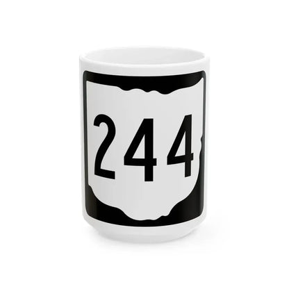 OH-244 1967 (Ohio) (Road Sign) White Coffee Mug 15oz - Go Mug Yourself