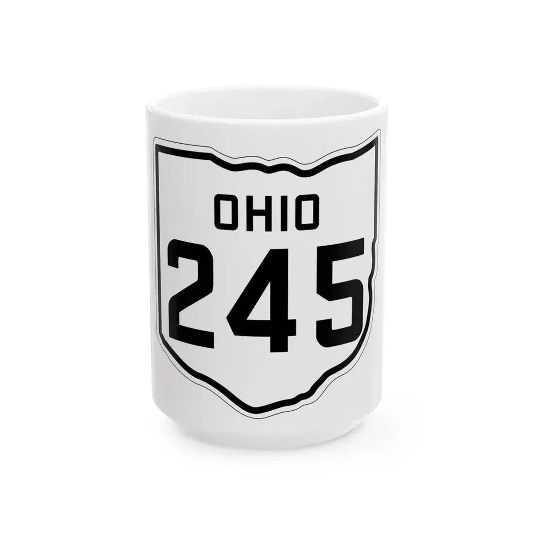 OH-245 1927 (Ohio) (Road Sign) White Coffee Mug 15oz - Go Mug Yourself