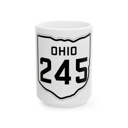 OH-245 1927 (Ohio) (Road Sign) White Coffee Mug 15oz - Go Mug Yourself