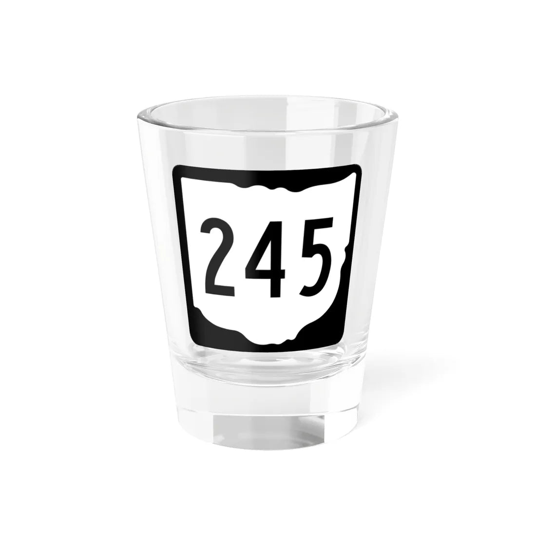 OH-245 1967 (Ohio) (Road Sign) Shot Glass 1.5oz 1.5oz - Go Mug Yourself