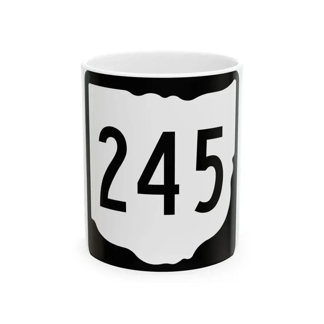 OH-245 1967 (Ohio) (Road Sign) White Coffee Mug 11oz - Go Mug Yourself