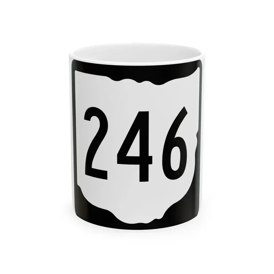 OH-246 1967 (Ohio) (Road Sign) White Coffee Mug 11oz - Go Mug Yourself