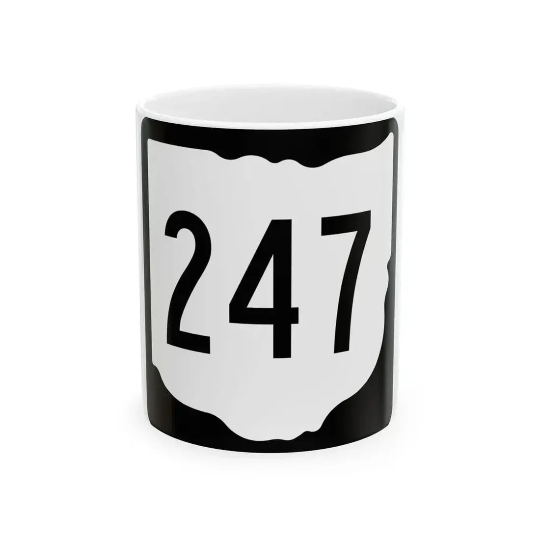 OH-247 1967 (Ohio) (Road Sign) White Coffee Mug 11oz - Go Mug Yourself