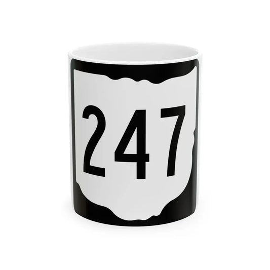 OH-247 1967 (Ohio) (Road Sign) White Coffee Mug 11oz - Go Mug Yourself