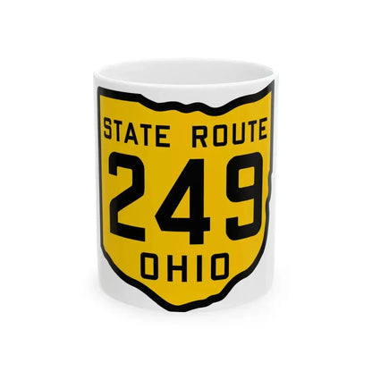 OH-249 1920 (Ohio) (Road Sign) White Coffee Mug 11oz - Go Mug Yourself