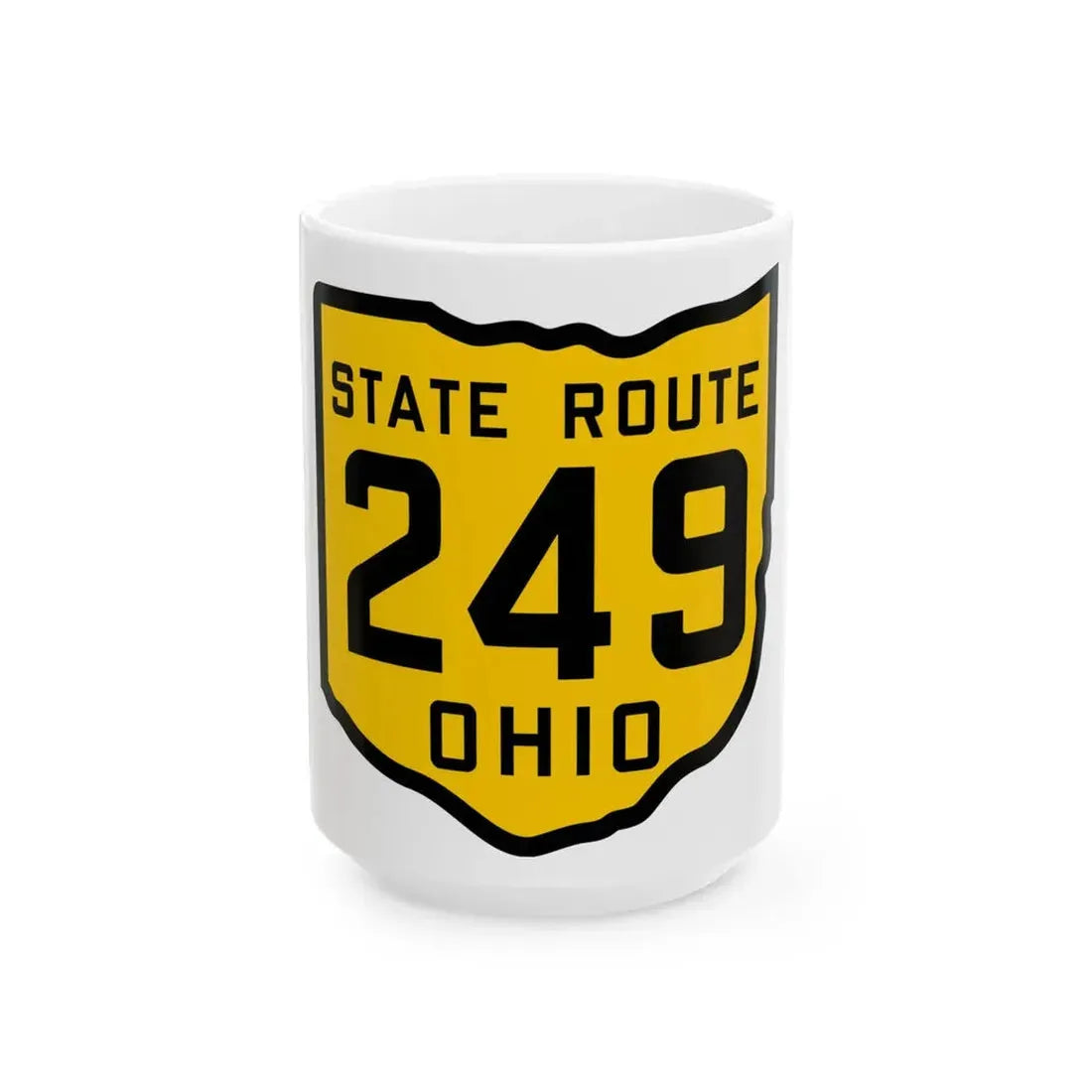 OH-249 1920 (Ohio) (Road Sign) White Coffee Mug 15oz - Go Mug Yourself