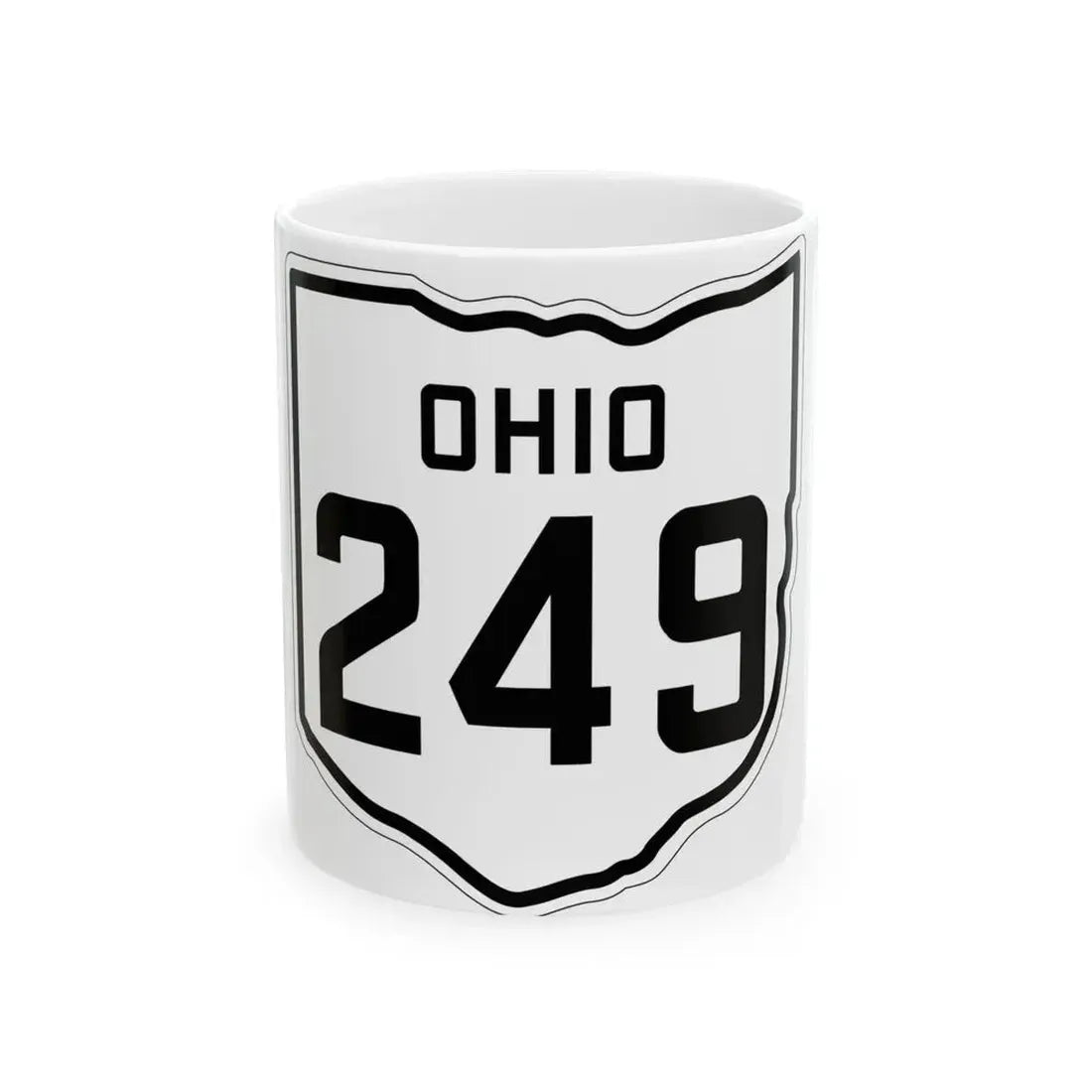 OH-249 1927 (Ohio) (Road Sign) White Coffee Mug 11oz - Go Mug Yourself