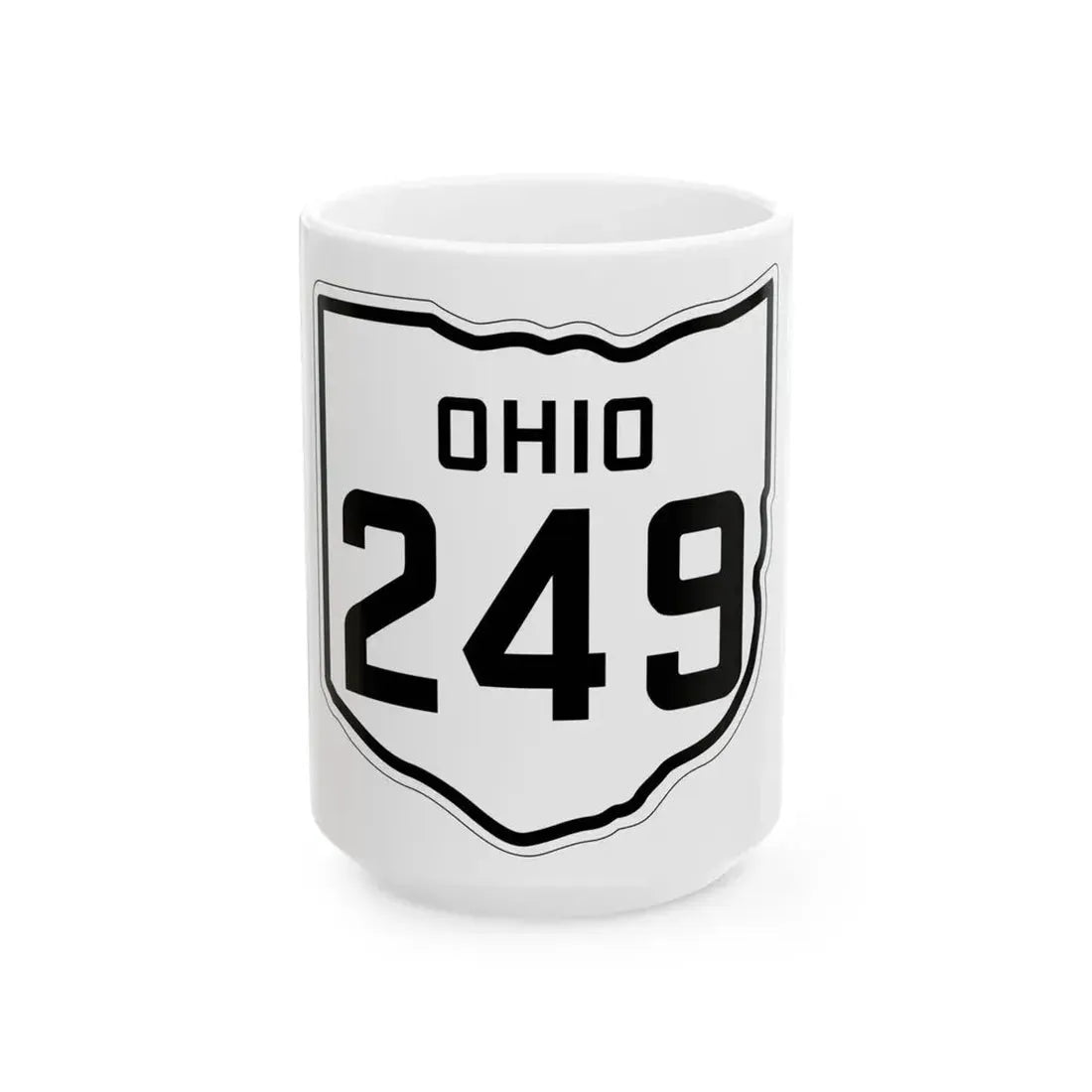 OH-249 1927 (Ohio) (Road Sign) White Coffee Mug 15oz - Go Mug Yourself