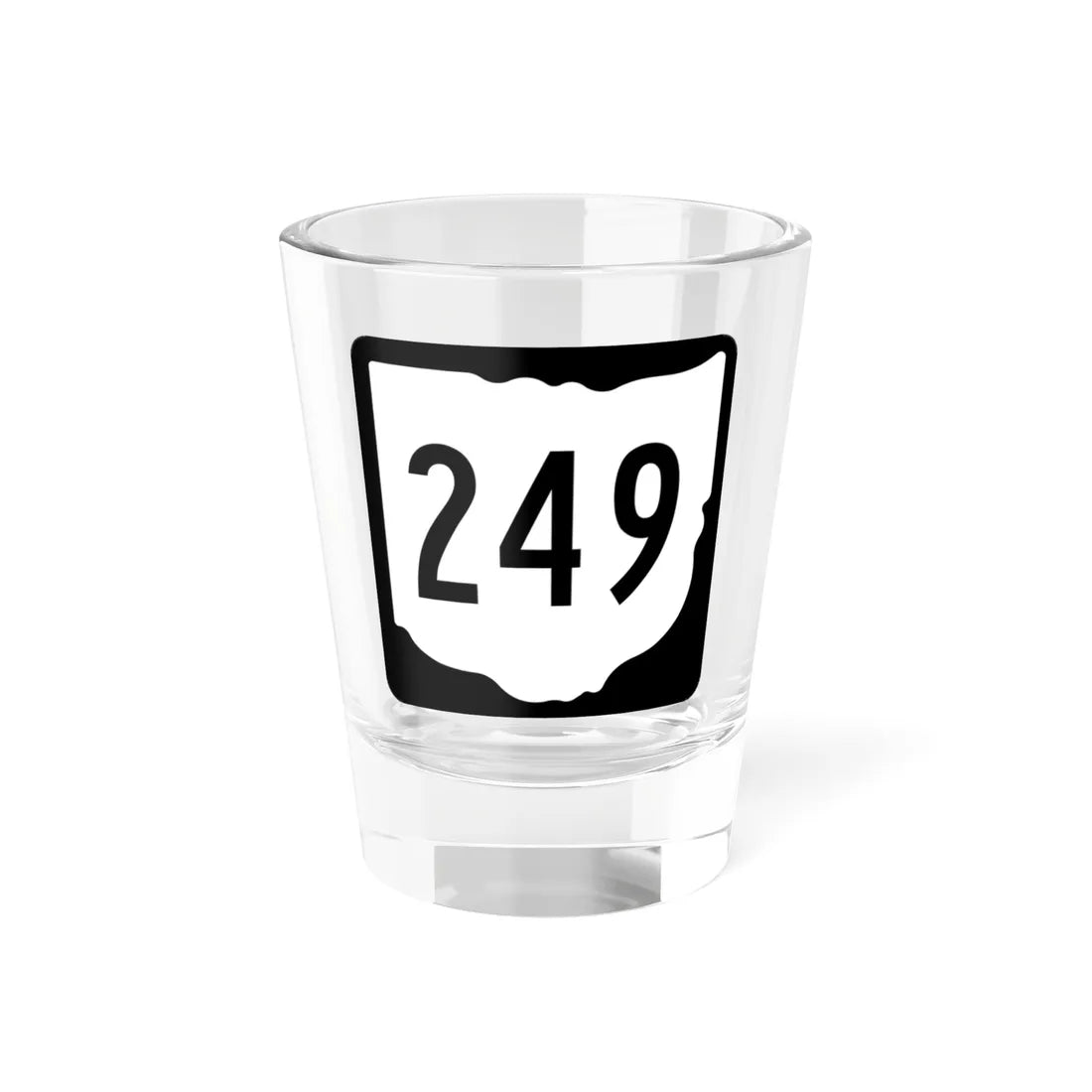 OH-249 1967 (Ohio) (Road Sign) Shot Glass 1.5oz 1.5oz - Go Mug Yourself