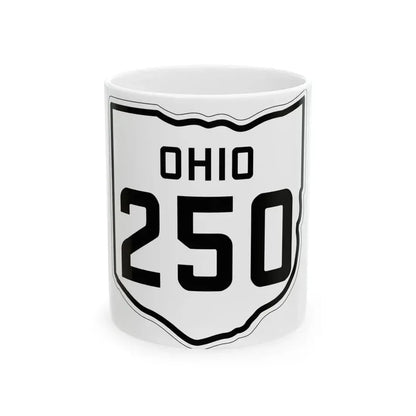 OH-250 1927 (Ohio) (Road Sign) White Coffee Mug 11oz - Go Mug Yourself