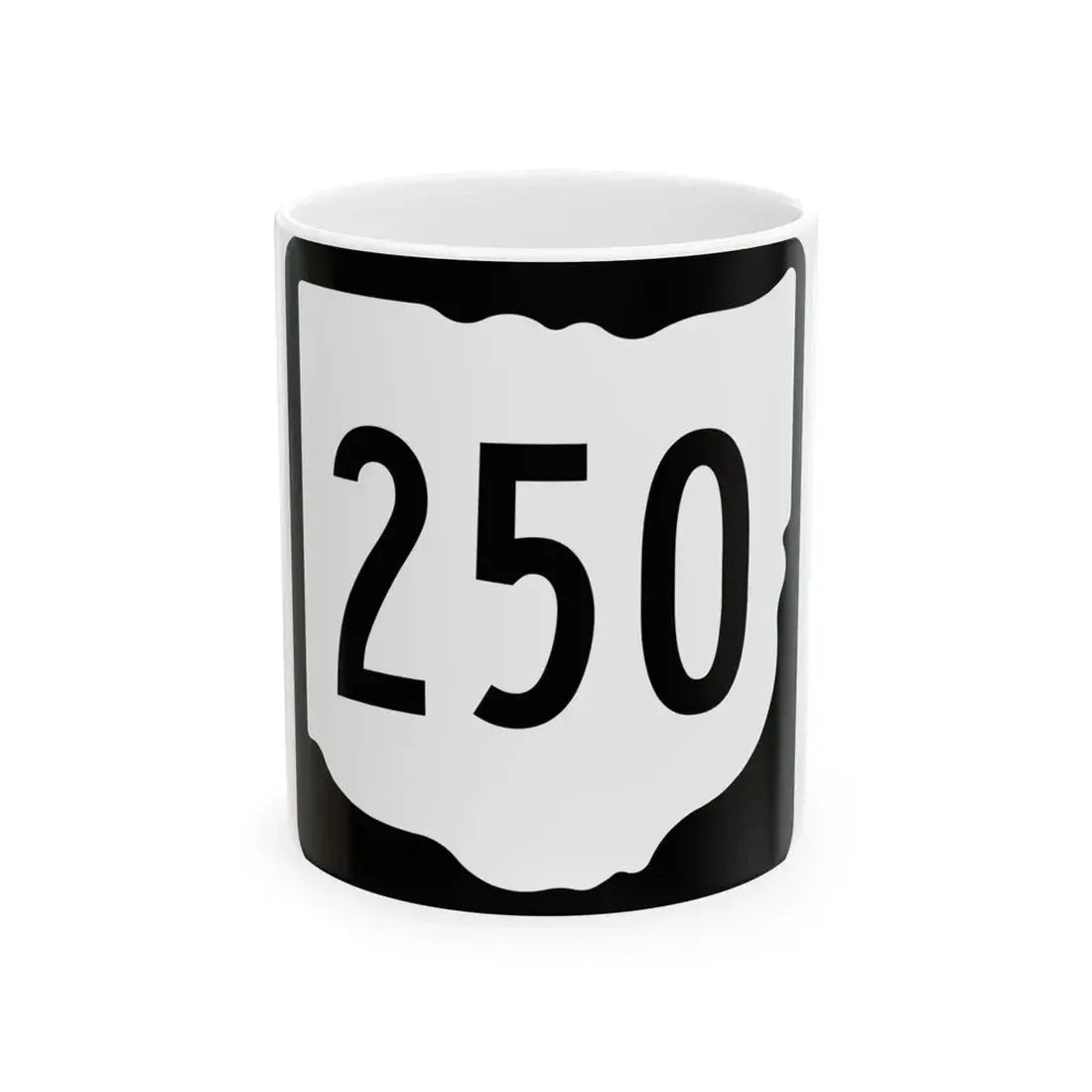 OH-250 1967 (Ohio) (Road Sign) White Coffee Mug 11oz - Go Mug Yourself