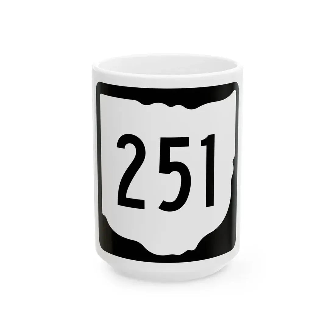 OH-251 1967 (Ohio) (Road Sign) White Coffee Mug 15oz - Go Mug Yourself