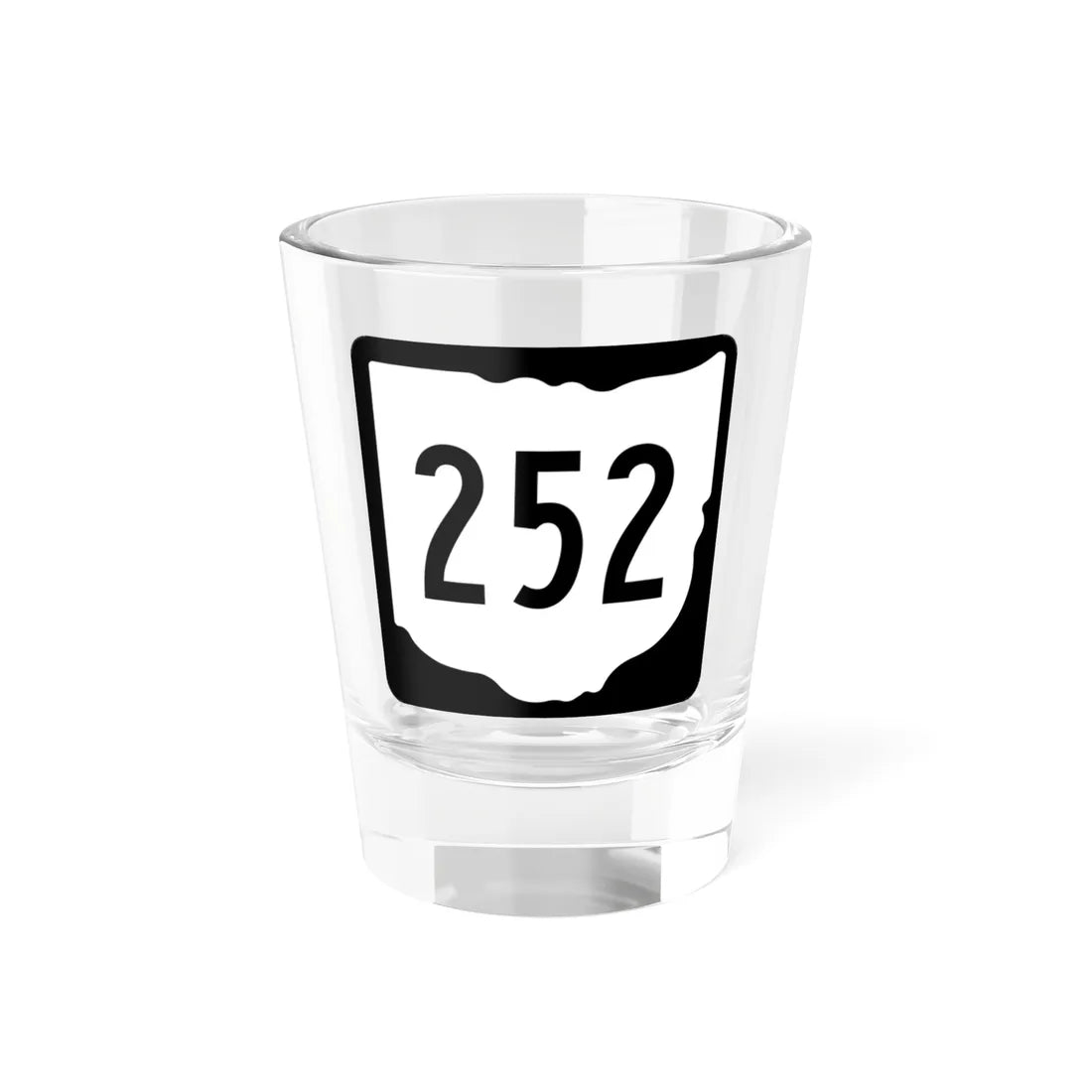 OH-252 1967 (Ohio) (Road Sign) Shot Glass 1.5oz 1.5oz - Go Mug Yourself
