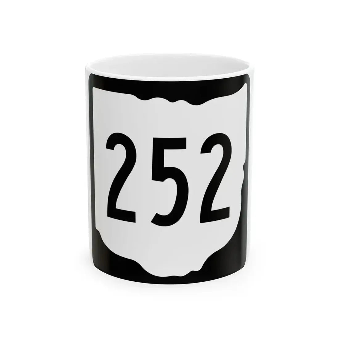 OH-252 1967 (Ohio) (Road Sign) White Coffee Mug 11oz - Go Mug Yourself
